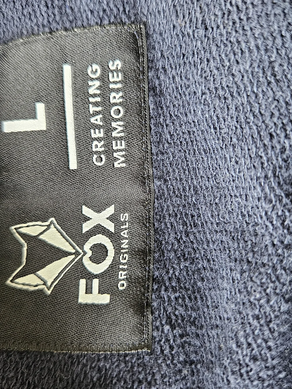 Fox Navy 'Amsterdam' Crewneck Sweater with Gold Bicycle Print